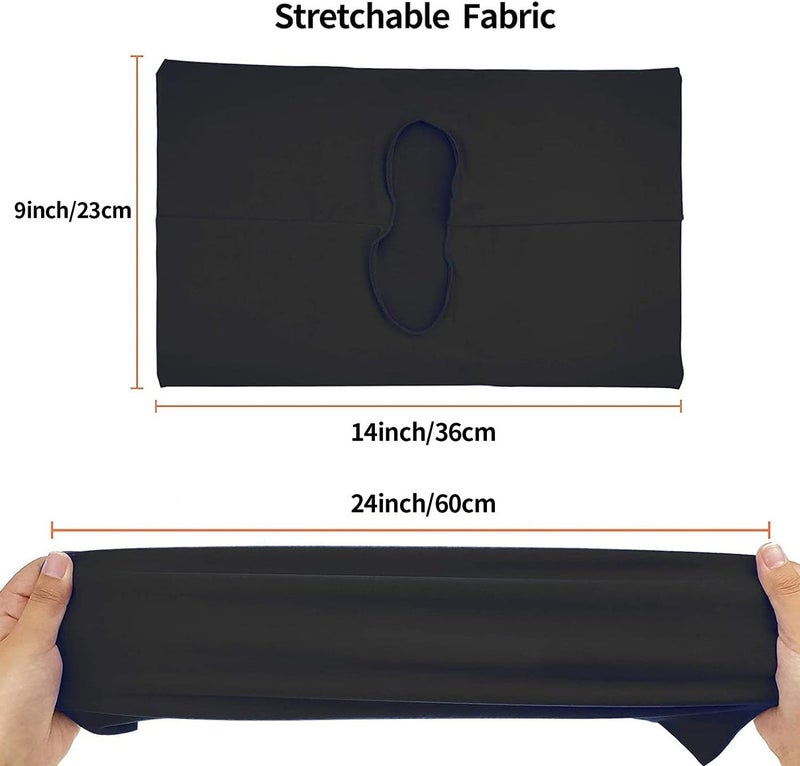 Anseal 2 Pack Stretchable Book Sleeve Covers, for Paperbacks Hardcover Textbooks up to 9" x 12", Office Supplies with Free Sticker Labels (2 Pack, Black) - Image 3